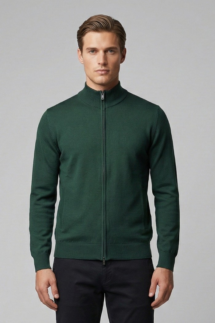 Nerovago cardigan in misto viscosa con zip 750006 [7deb29a1]