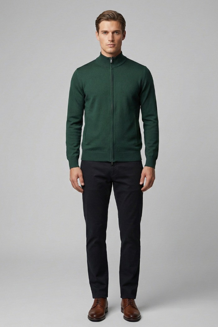 Nerovago cardigan in misto viscosa con zip 750006 [13d0aba8]