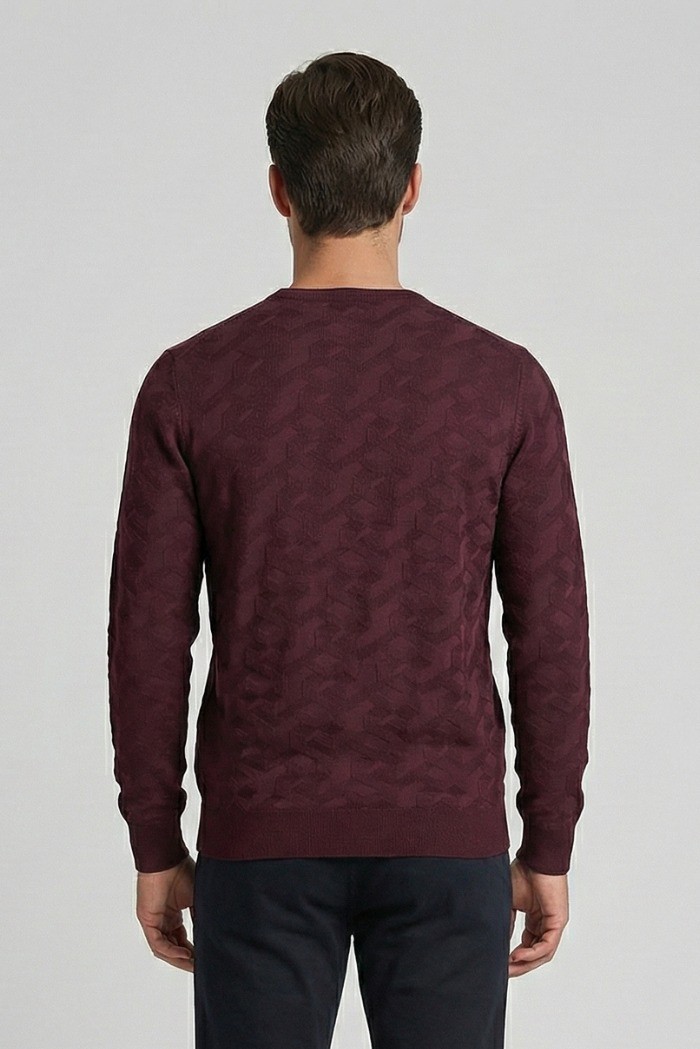Nerovago maglia girocollo con lavorazione a rombi 750251 [9d9fc0a7]