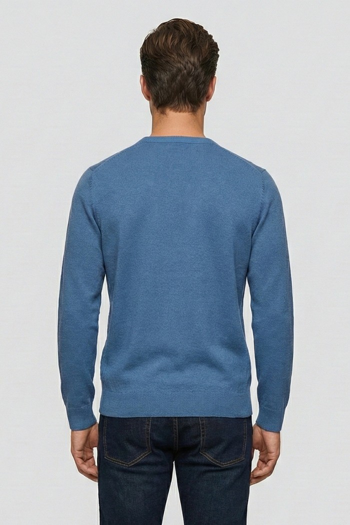 Nerovago maglia girocollo in misto viscosa con intarsi 750361 [2c02d08f]