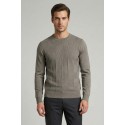 Nerovago maglia girocollo in misto viscosa con lavorazione a quadri 750161 [8a0c1e7a]