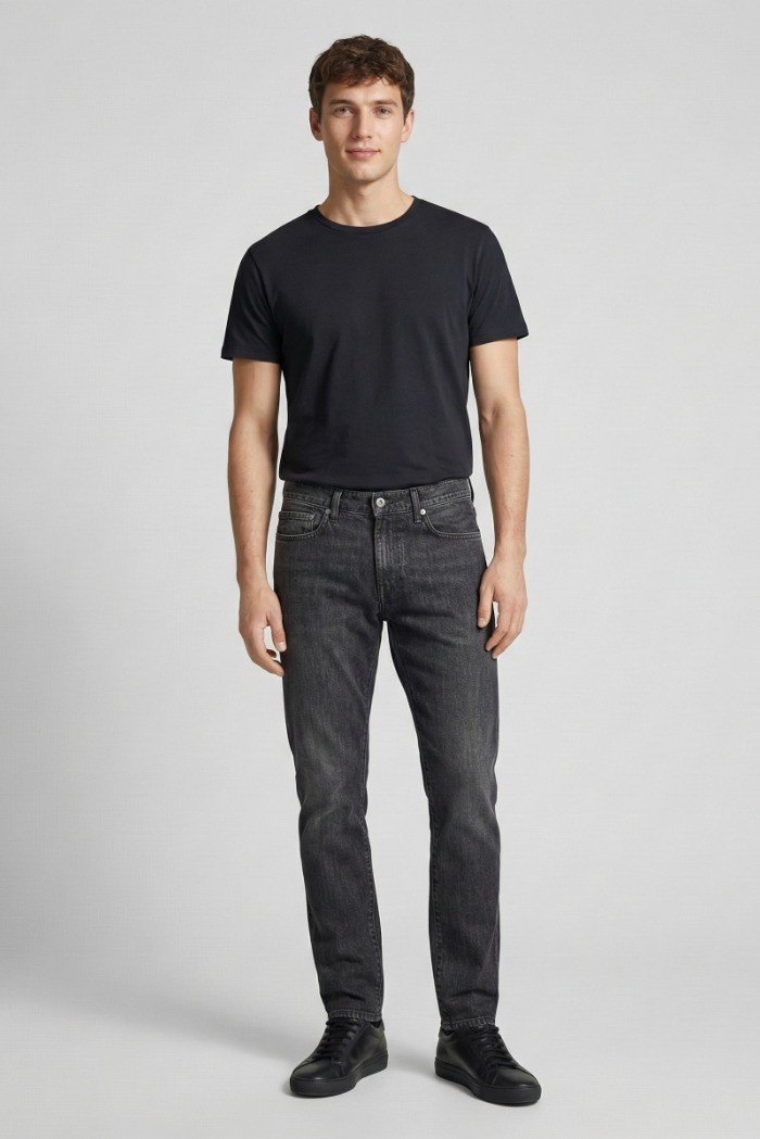 0 Construction jeans in denim nero Fab040-57 1d542 Fabaco/zs [fe674897]