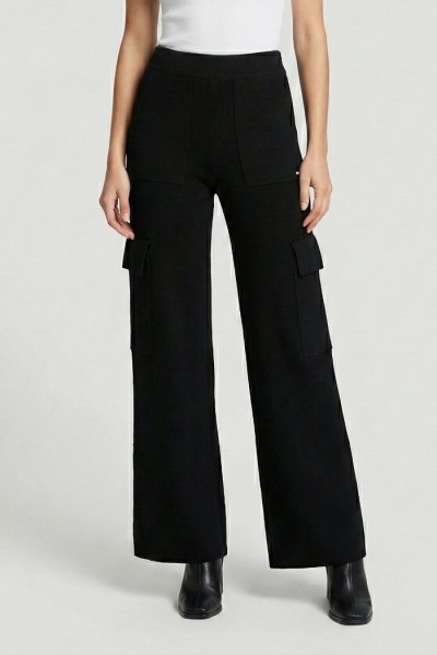 Fracomina pantalone flare in maglia di lana fr25wvc009k47301 — 805219040075357_2
