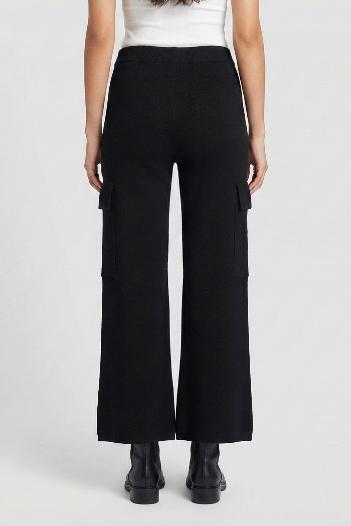 Fracomina pantalone flare in maglia di lana fr25wvc009k47301 [057ab2b0]