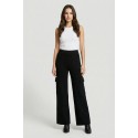 Fracomina pantalone flare in maglia di lana fr25wvc009k47301 [b26773b4]
