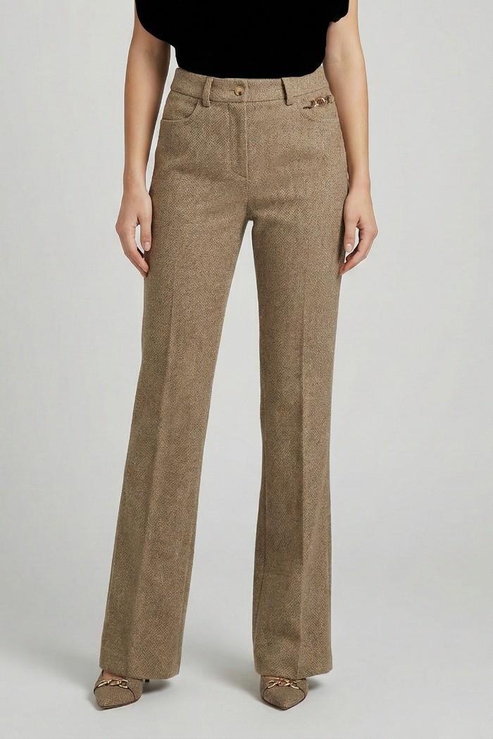Fracomina pantalone bootcut con vita alta fr25wva014w80501 [802ceb3d]