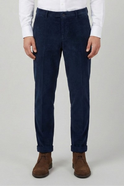 Triple A pantalone chino in velluto con risvolto PT127-2587 [9dfe20e0]