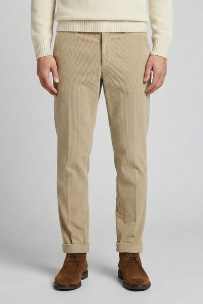 Triple A pantalone chino in velluto con risvolto PT127-2587 [448151a3]