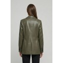 Fly Girl giacca doppiopetto in tessuto effetto pelle 6708/01 [f13e2b8e]