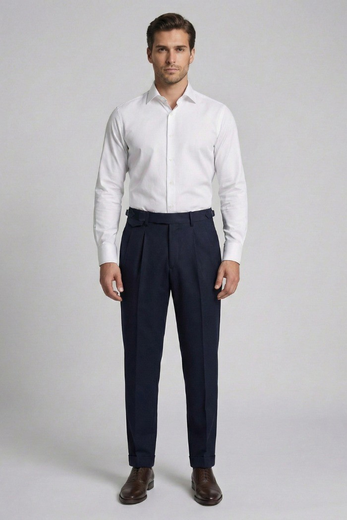 Markup pantalone in flanella con doppia pince MK9950150 [ef007aaf]