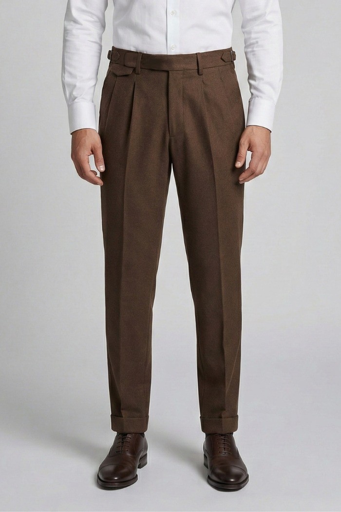 Markup pantalone in flanella con doppia pince MK9950150 [4677a855]