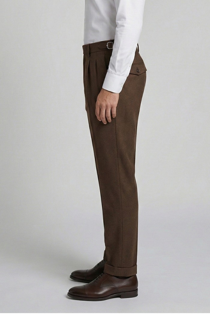 Markup pantalone in flanella con doppia pince MK9950150 [9f51eb58]