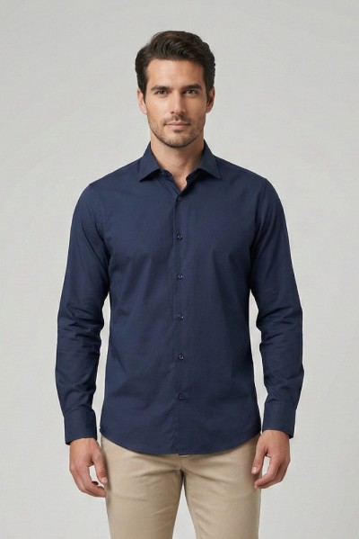 Markup camicia no iron con collo francese MK9930012 — 805219040076086_2
