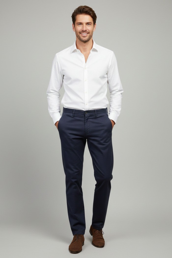Four.ten Industry pantalone chino in cotone elasticizzato T901-100127 [b20aae40]
