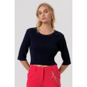 Fracomina maglia cropped a costine fr26st7008k52401 [ca3e603d]