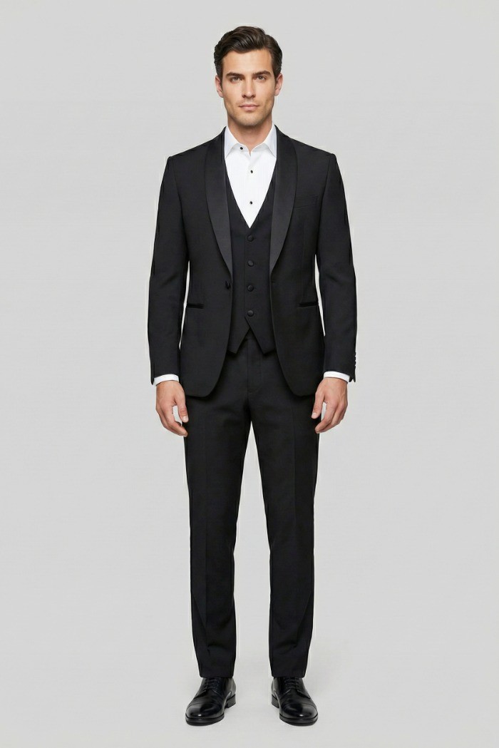 Privat Fashion abito con petto in raso e gilet monetraso-ab212/3p [6fe4c7fd]