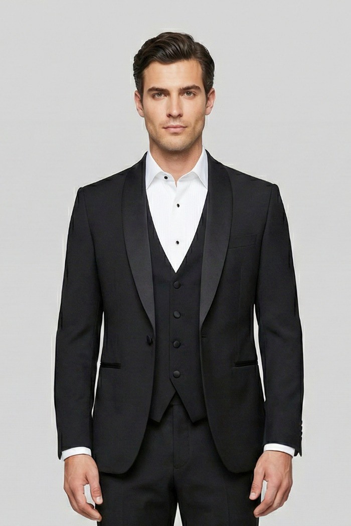 Privat Fashion abito con petto in raso e gilet monetraso-ab212/3p [01df45f4]