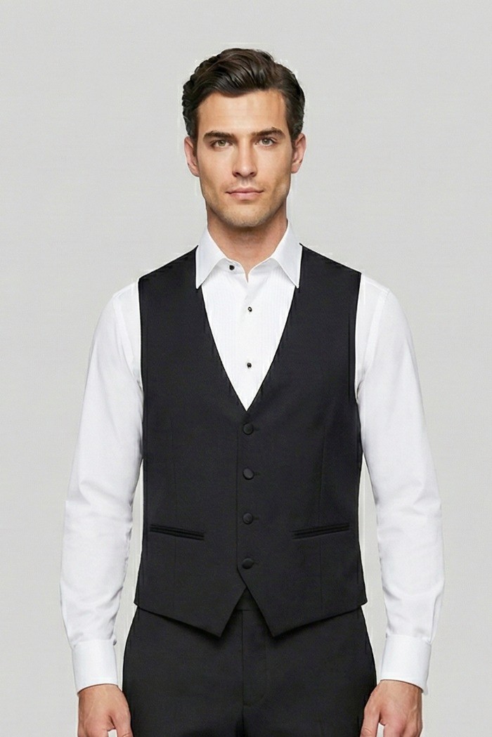 Privat Fashion abito con petto in raso e gilet monetraso-ab212/3p [ca3ca656]