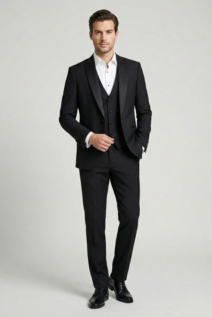 Privat Fashion abito con petto in raso e gilet monetraso-ab213/3p [17e9efe6]