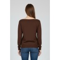 Fresh Flower maglia in misto viscosa con scollo a barchetta ff604 [6009c50d]
