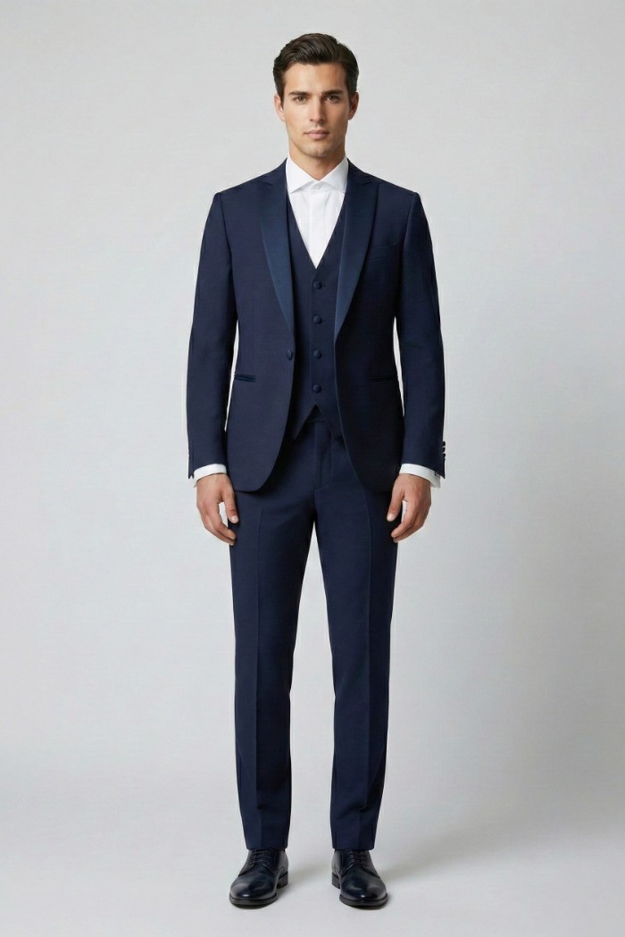 Privat Fashion abito con petto in raso e gilet monetraso-ab213/3p [a7f5ed6c]