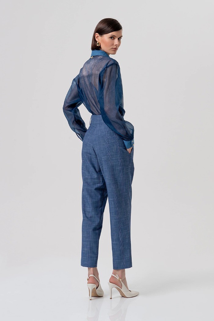 Fracomina pantalone carrot chino in Principe di Galles fr26sv4008w645o2 [931632d8]