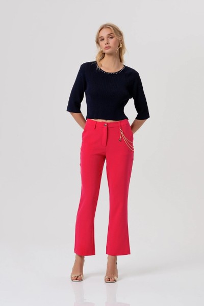 Fracomina pantalone bootcut modello chino fr26sv4004w83001 [e37bc929]