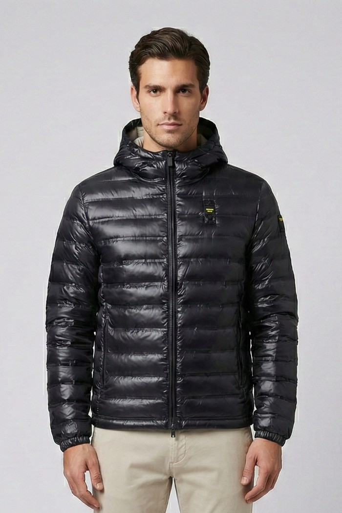 Blauer giubbetto termosaldato con cappuccio Charles 26sbluc02179-007104 [55b0fa66]