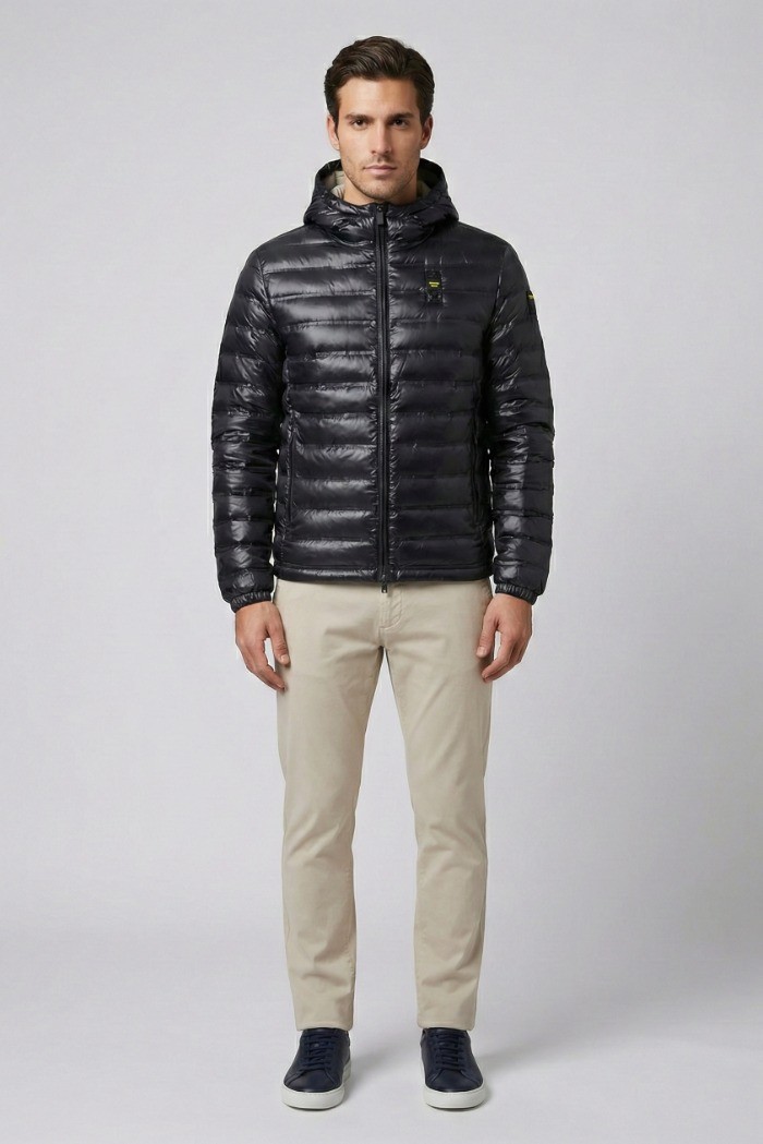 Blauer giubbetto termosaldato con cappuccio Charles 26sbluc02179-007104 [3edb3f71]