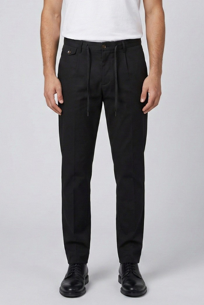 Squad2 pantalone chino in misto cotone con coulisse e risvolto gaber126033 [3f6d840e]