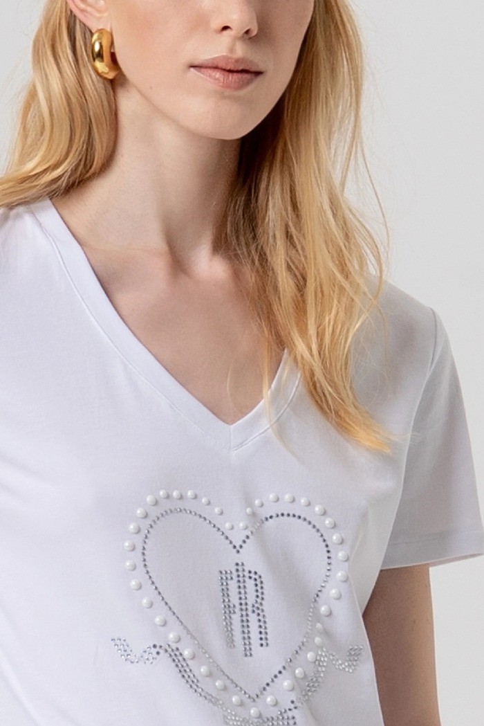 Fracomina t-shirt maniche corte in jersey fp26st3007j401n5 [3ad71076]