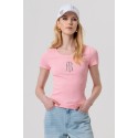 Fracomina t-shirt slim a costine fp26st3001j42701 [949b058b]