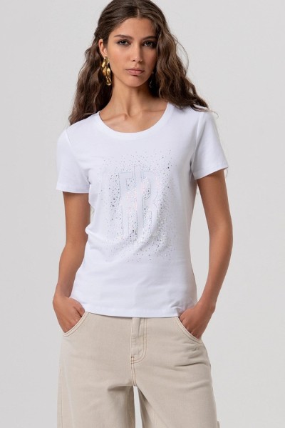 Fracomina t-shirt maniche corte in jersey fp26st3002j401n5 [c1f0eb65]