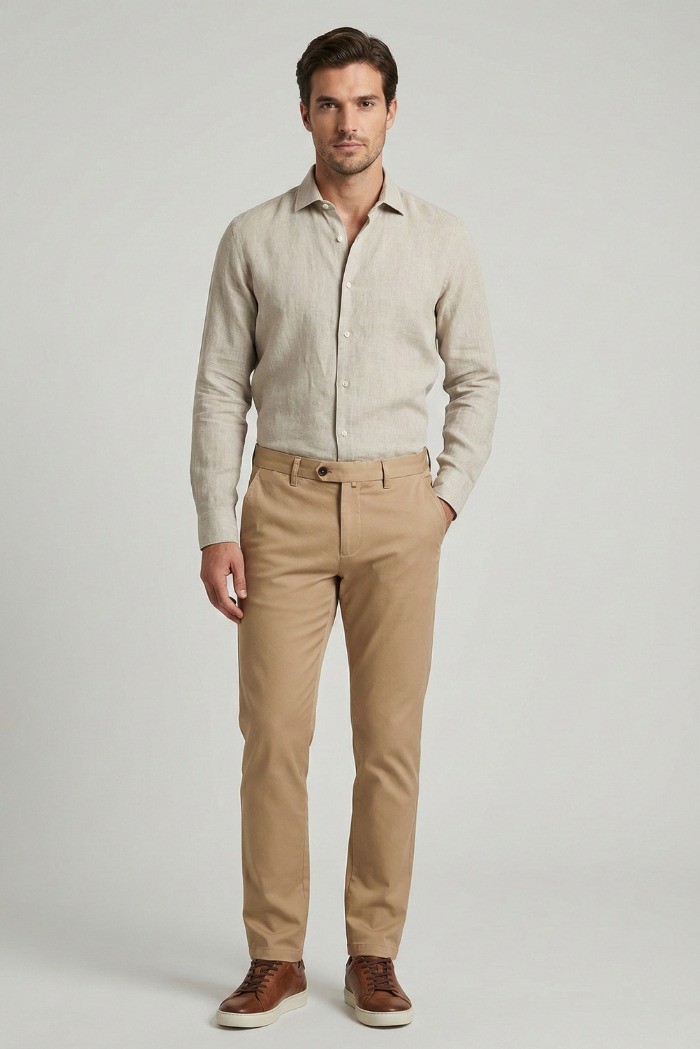 Squad2 pantalone chino con risvolto in misto cotone Napoli126033 [c599b047]