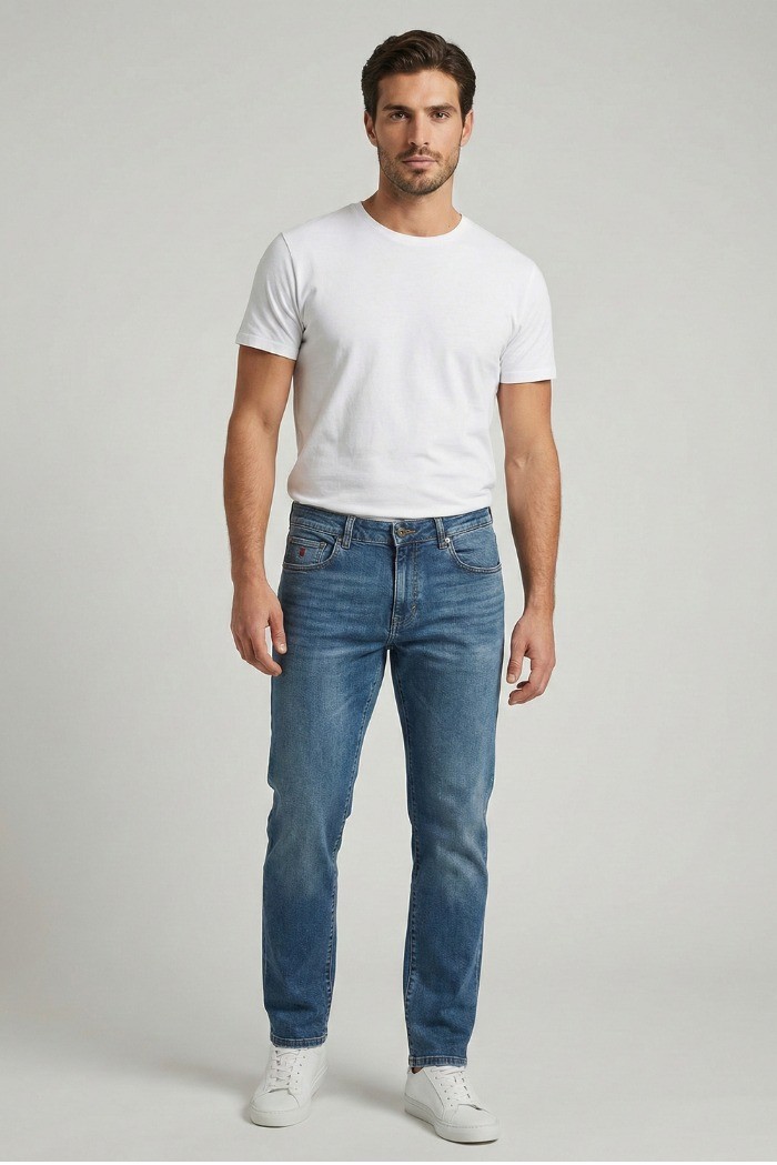 MCS jeans regular fit in denim di cotone stretch 13mdm200-05201 [351088ce]