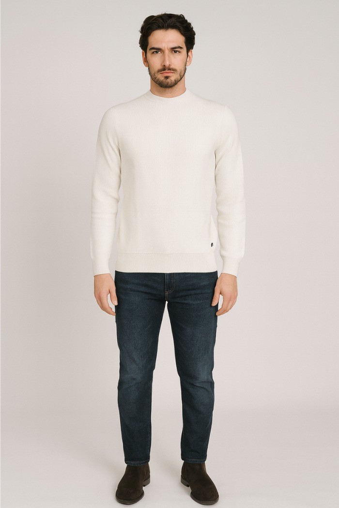 Markup maglia girocollo a costa inglese MK9900029 [b9b3eca5]