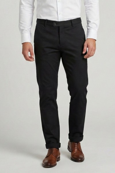 Squad2 pantalone chino in punto milano con risvolto Napoli126032 — 805219040075937_1