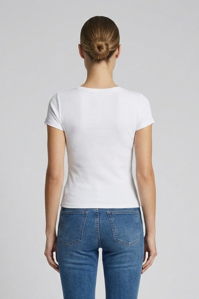 Fracomina t-shirt slim a costine fp26st3001j42701 [e8ccf85e]