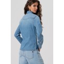 Fracomina camicia regular in denim con lavaggio bleached fp26st6030d47202 [ebf8a476]