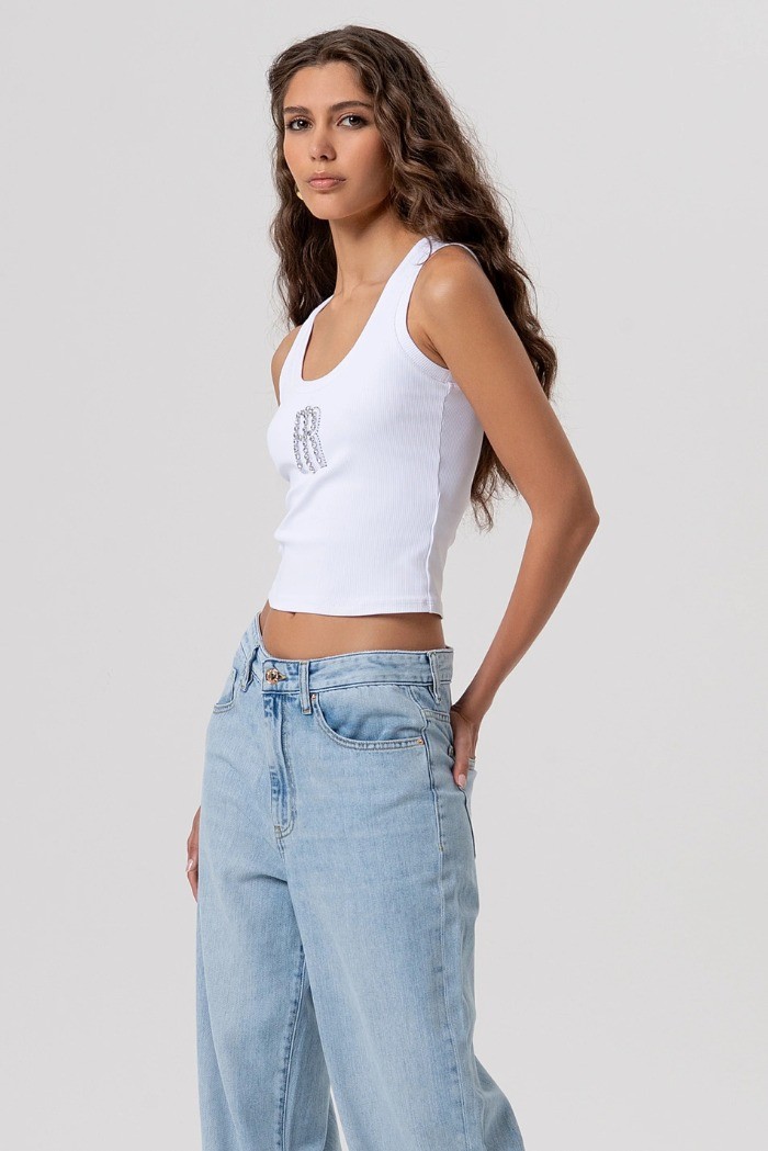 Fracomina jeans flare in denim con lavaggio medio fp26sv3023d41903 [adb89251]