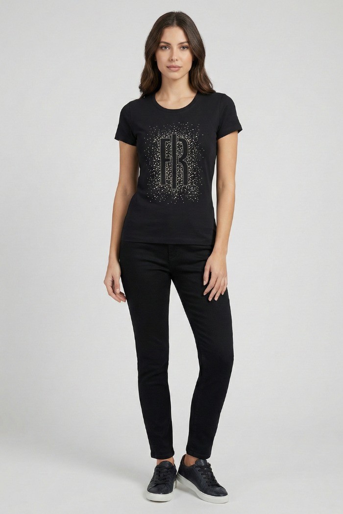 Fracomina t-shirt maniche corte in jersey fp26st3002j401n5 [84c9d1e0]