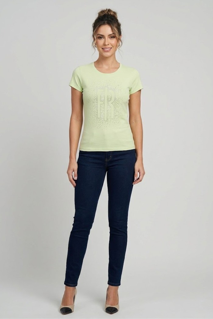 Fracomina t-shirt maniche corte in jersey fp26st3002j401n5 [2d7c2fee]
