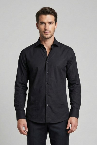 Paul Matthew camicia slim fit in cotone stretch 2590-sf8 — 805219040076374_3