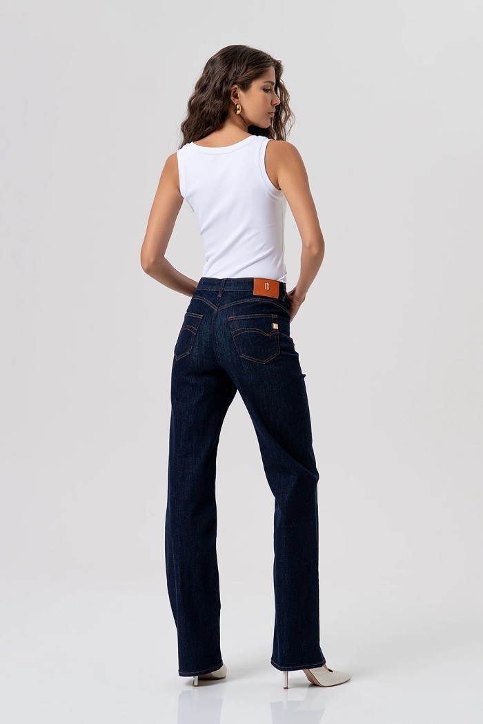 Fracomina jeans bootcut effetto push up in denim con lavaggio medio fp26sv8050d46493 [fa90f339]