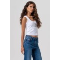 Fracomina jeans flare effetto push up in denim con lavaggio medio fp26sv8050d46002 [35801a26]