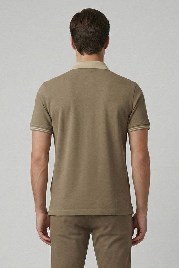 Blauer polo in piquet logata Oakland 26sblut02294-006801 [562c9435]
