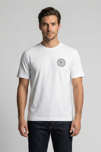 Blauer t-shirt in cotone Wallace 26SBLUH02237-007439 — 805219040078030_1