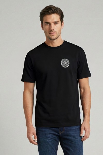 Blauer t-shirt in cotone Wallace 26SBLUH02237-007439 — 805219040078030_3