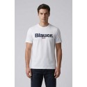 Blauer t-shirt con logo a contrasto Ernst 26sbluh02299-007439 [7a5f6a99]