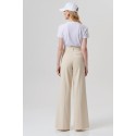 Fracomina pantalone flare in gabardina di cotone fp26sv3035w42001 [2e70a790]
